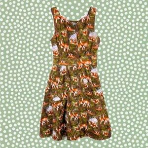 Modcloth Field Day Hunting Deer Fit Flare Dress